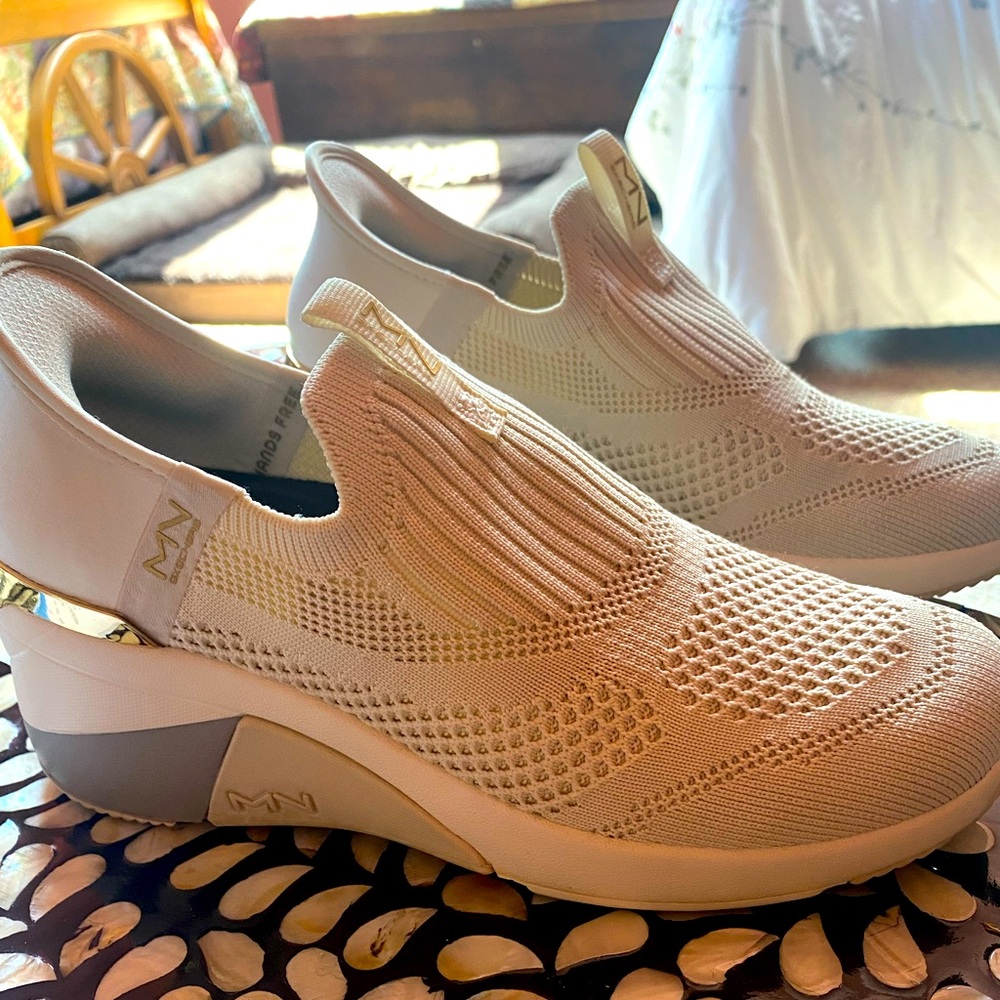 Skechers X Mark Nason Hands free slip on wedge sneaker Size 6